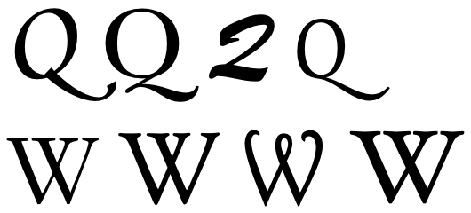 unusual capital q and W