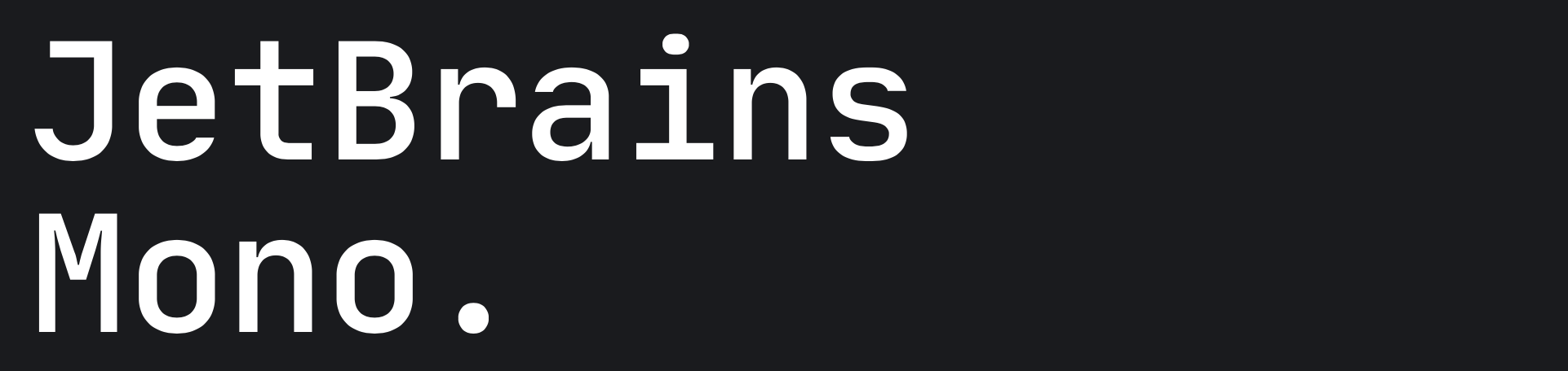 screen capture of JetBrains Mono typeface